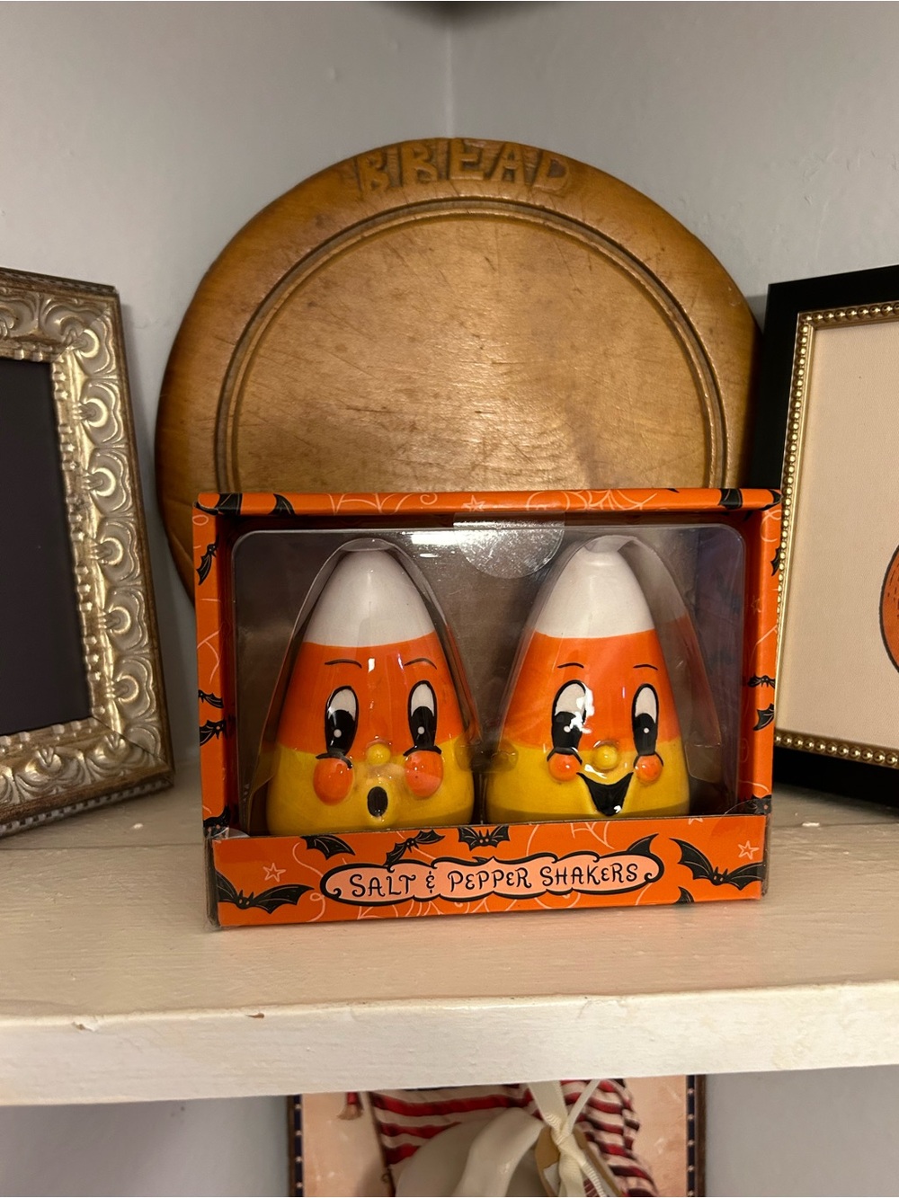 Joanna Parker Cute Candy Corn Salt & Pepper Shakers - Orange, Yellow, White - Picture 2 of 2